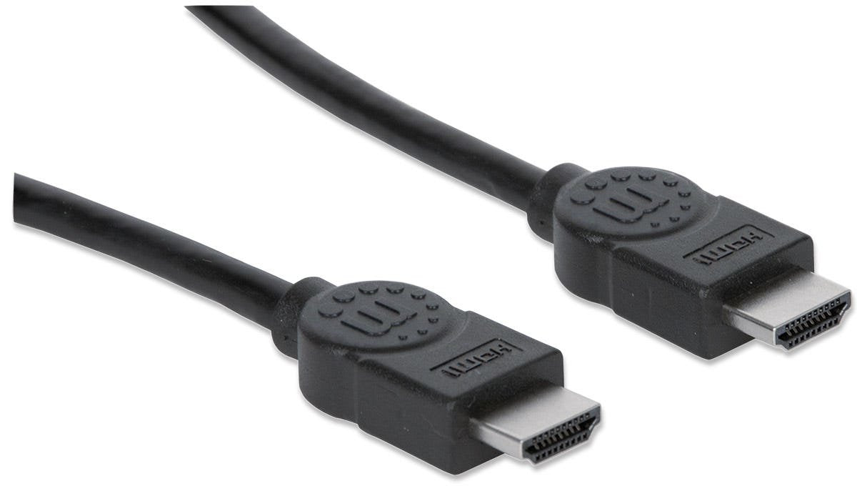 Manhattan Cable Hdmi Macho A Macho, 4k@30hz, Hec, Arc, 3d, Blindado, Negro, 1 M