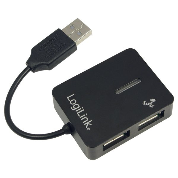 Logilink Hub 4 Puertos Usb 2.0 Negro Ua0139