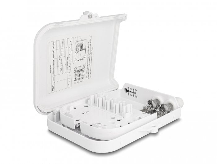 Lwl Verteilerbox Für Innen- Und Aussenbereich Ip65 Wasserfest Abschliessbar 8 Port Weiss