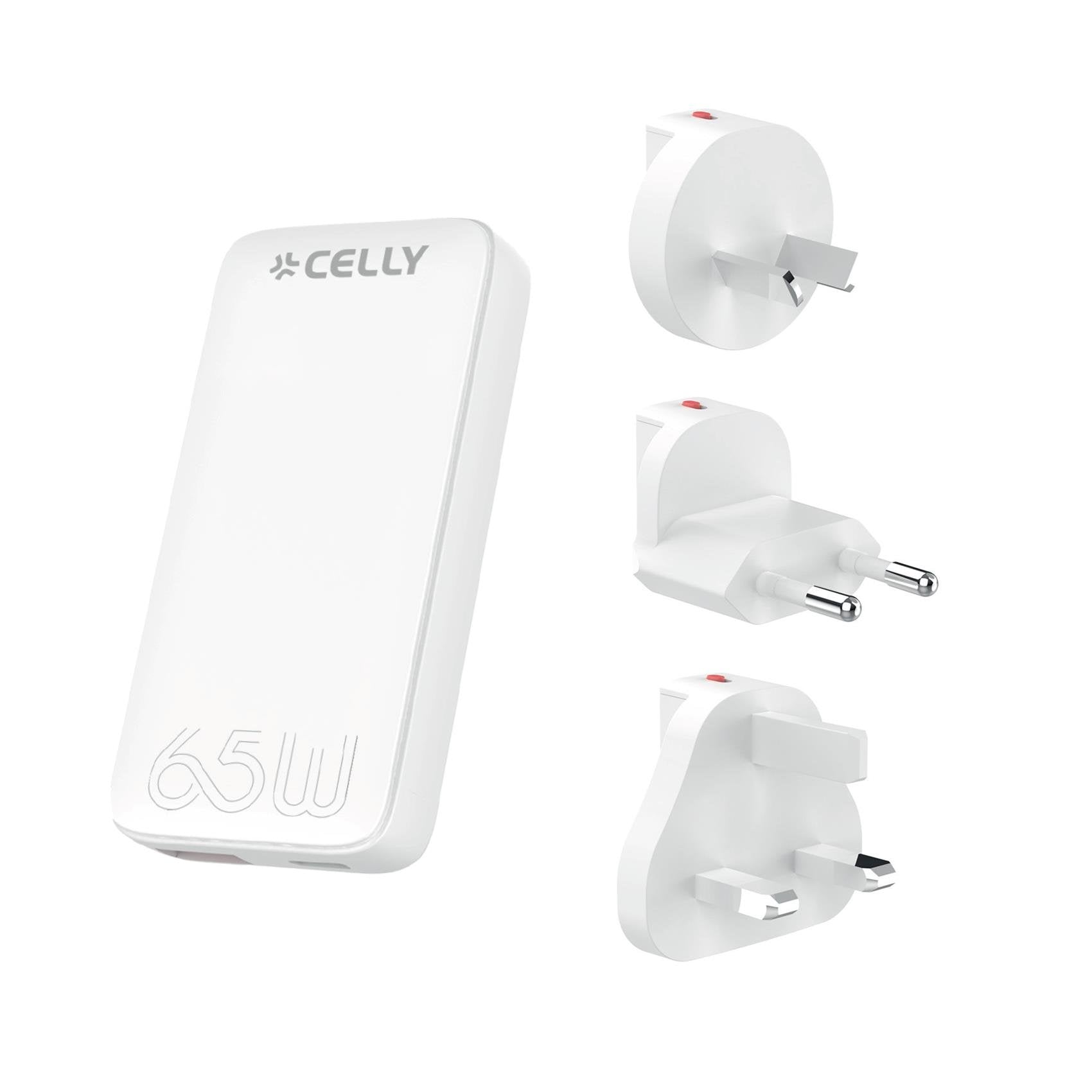 EAN 8021735208433 - Celly TCTRAVELUNI65W cargador de batería USB imagen 1