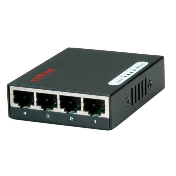 Roline Gigabit Ethernet Switch, Pocket, 4 Ports
