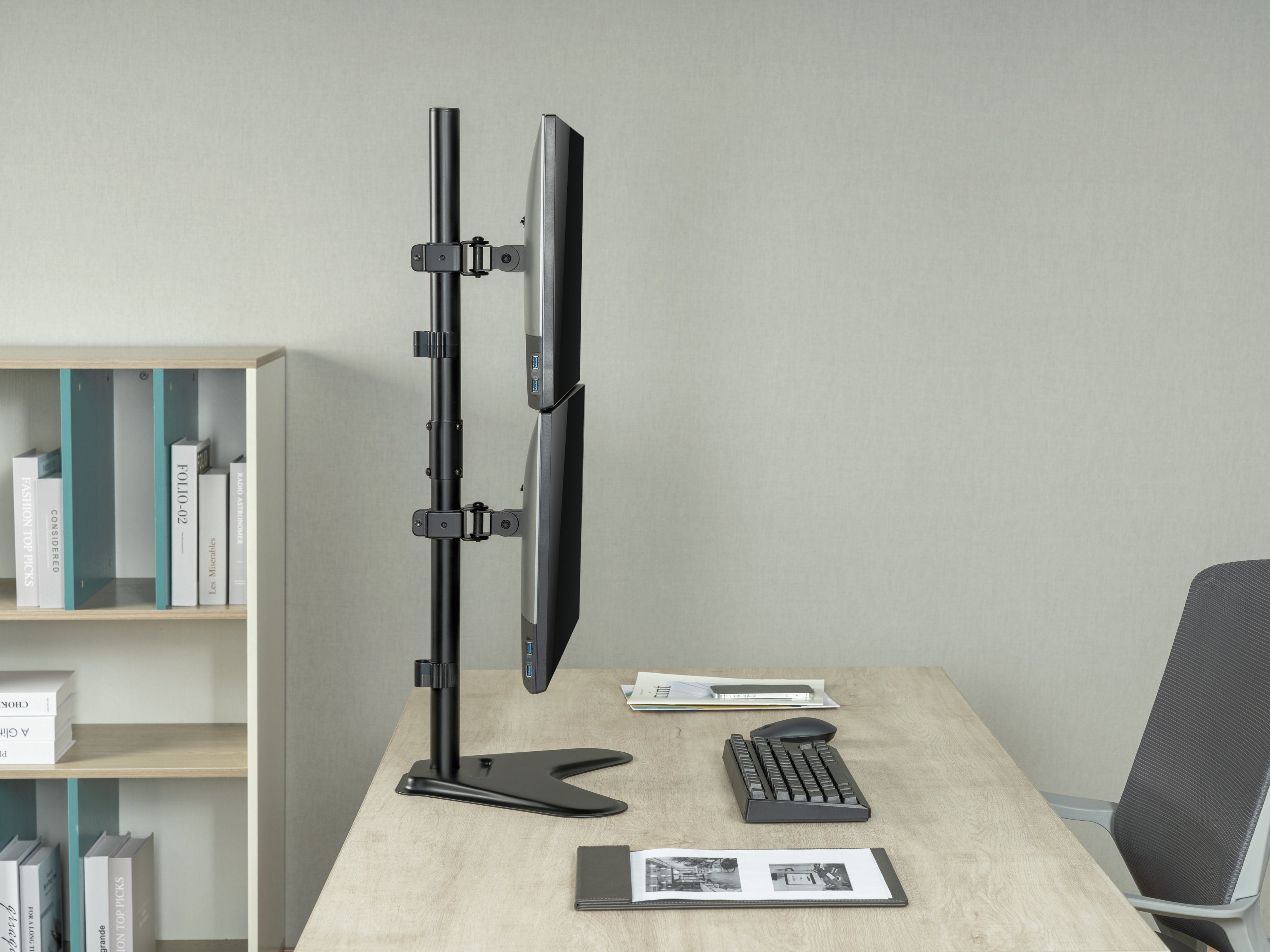 Soporte De Mesa Con Base Equip 650128 Para 2 Pantallas 13"-32" Doble Brazo Vesa Standard Hasta 9kg P