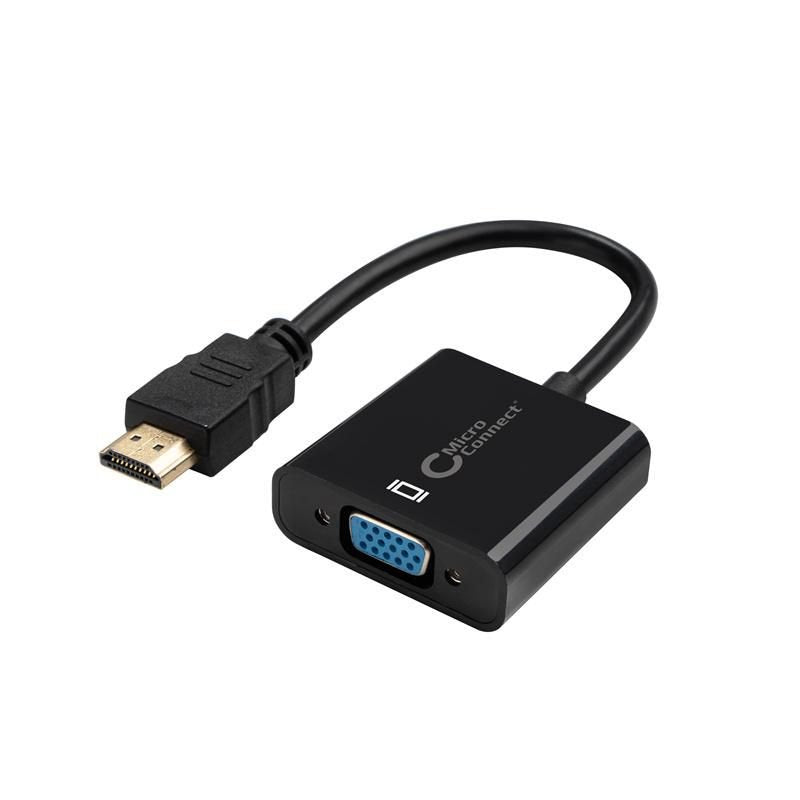 Microconnect Hdmi - Vga M/F 0,15 M Vga (D-Sub) Hdmi Tipo A (Estándar) Negro