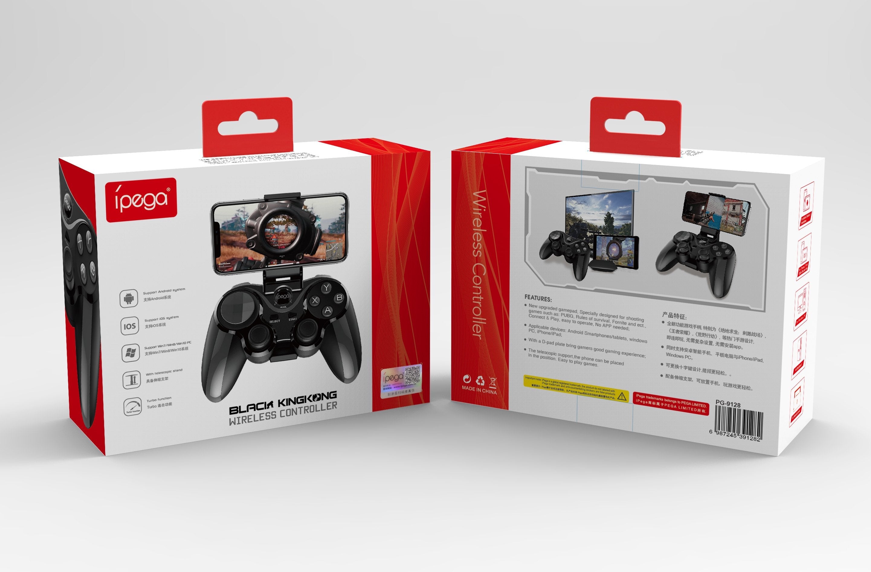 Ipega Pg-9078 Mando Y Volante Negro Bluetooth Gamepad Pc, Playstation 3