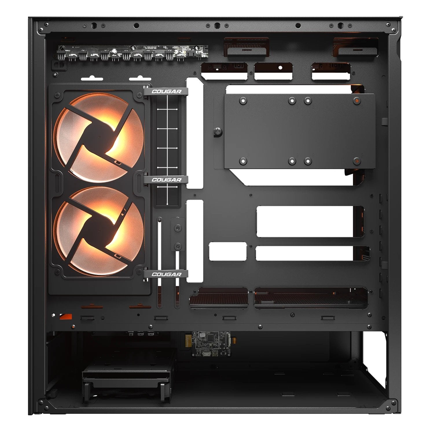 Cougar Caja Midi-Tower Cfv235 Vision, Argb, Glas, Negro