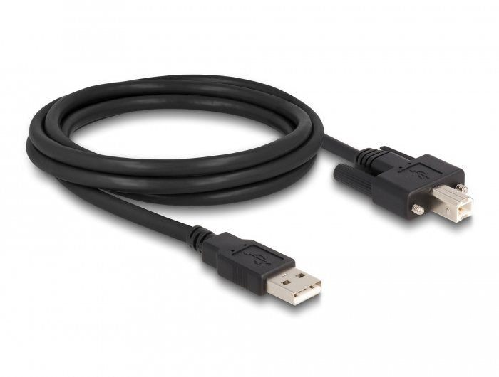 Delock Cable Usb 2.0 Typ-A Stecker Zu Typ-B Stecker Mit Schrauben 2 M