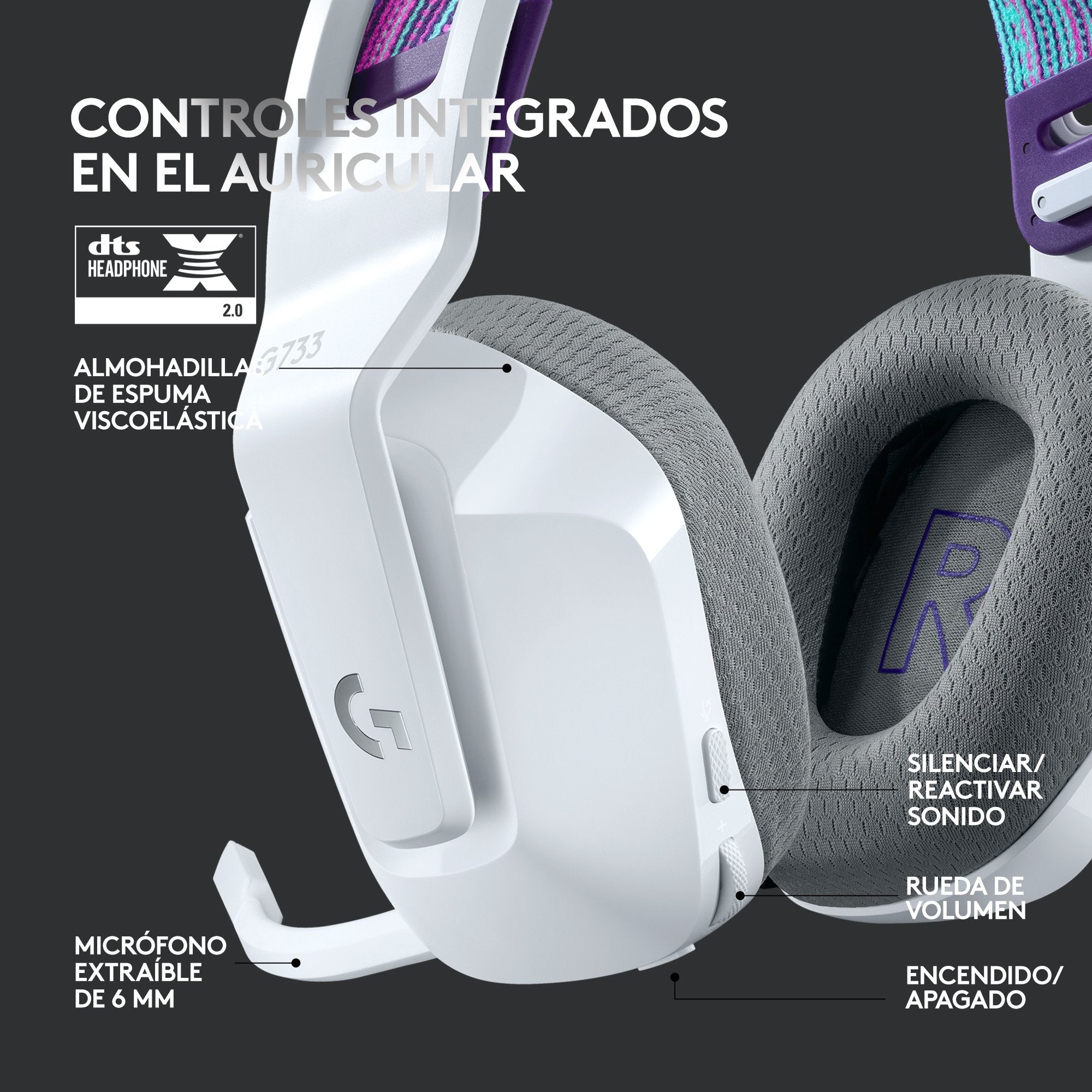 EAN 5099206089532 - Logitech G 981-000883 auricular y casco Auriculares Inalámbrico Diadema Juego Blanco imagen 10