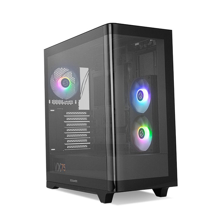 Caja Nox Hummer Ether Atx Semitorre Cristal Curvo Negro