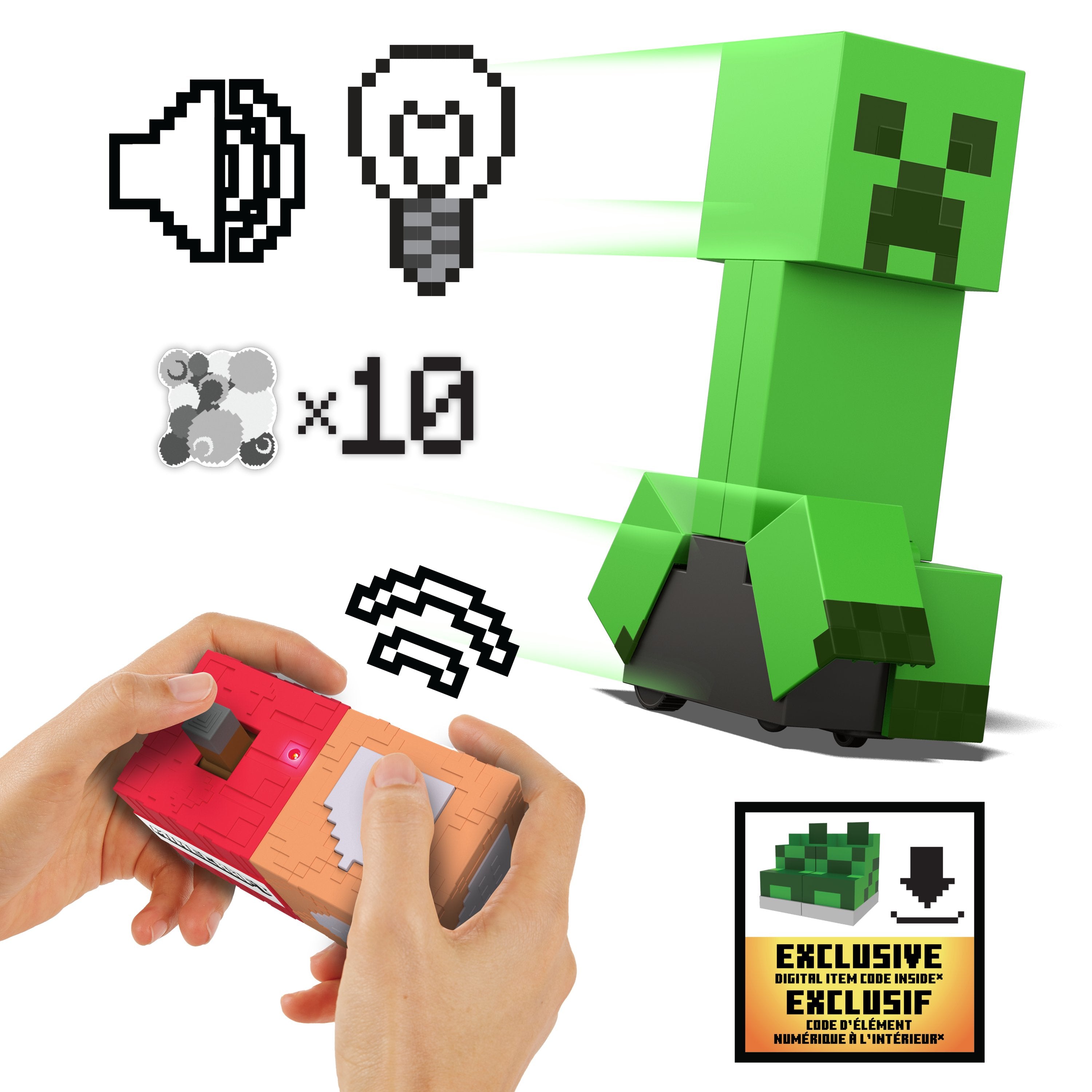 Mattel Minecraft Explosión Control Remoto Creeper Figura De Juguete Hrr48