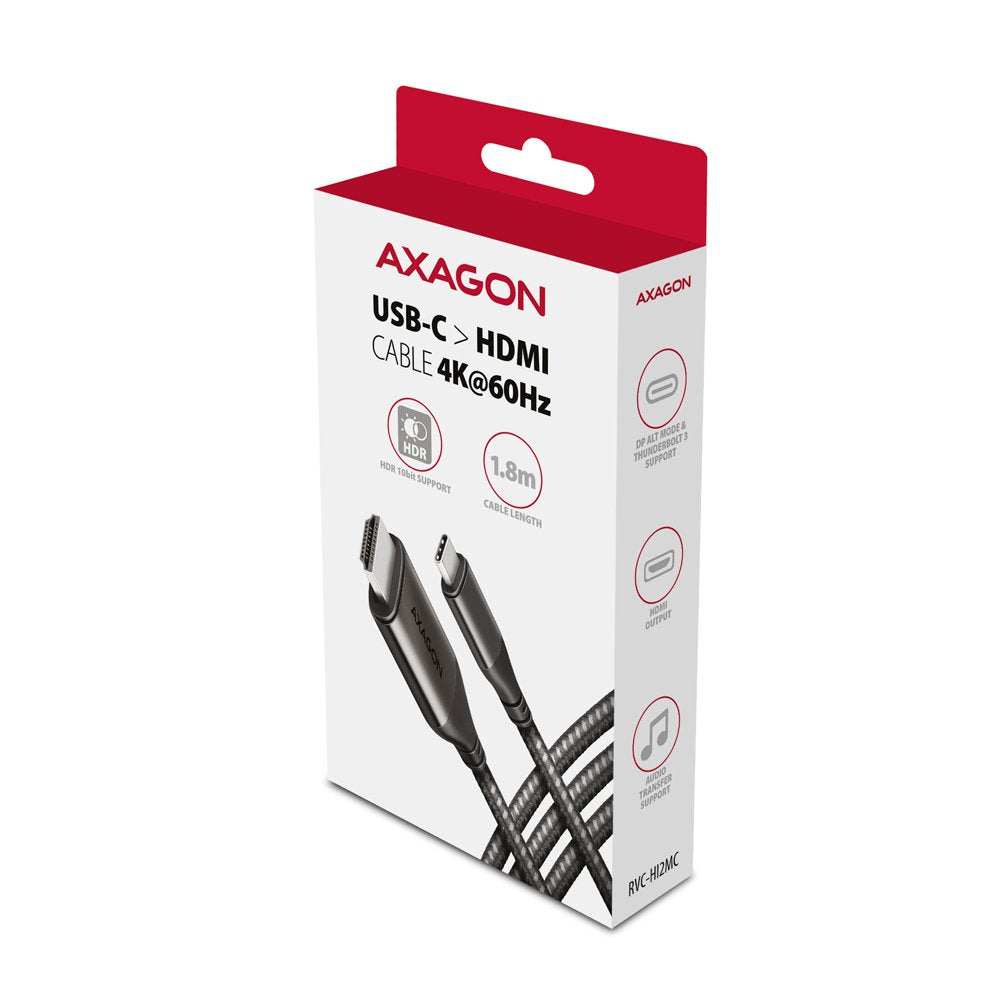 EAN 8595247907158 - Axagon RVC-HI2MC adaptador de cable de vídeo 1,8 m USB Tipo C HDMI Negro imagen 11