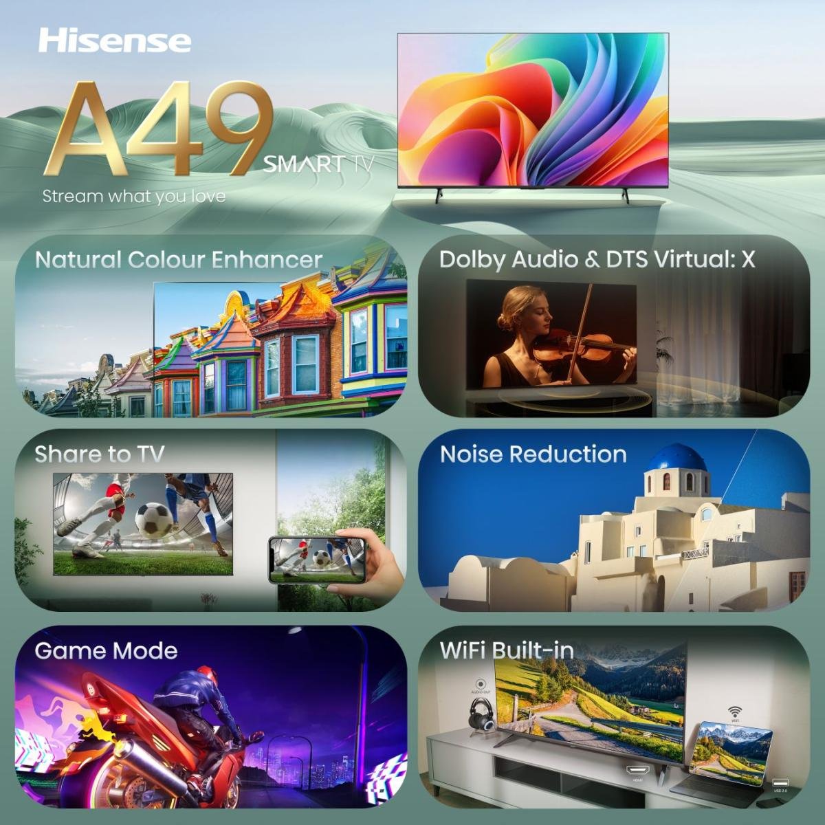 EAN 6942351429380 - Hisense 40A49S 101,6 cm (40") Full HD Smart TV Wifi Negro imagen 3