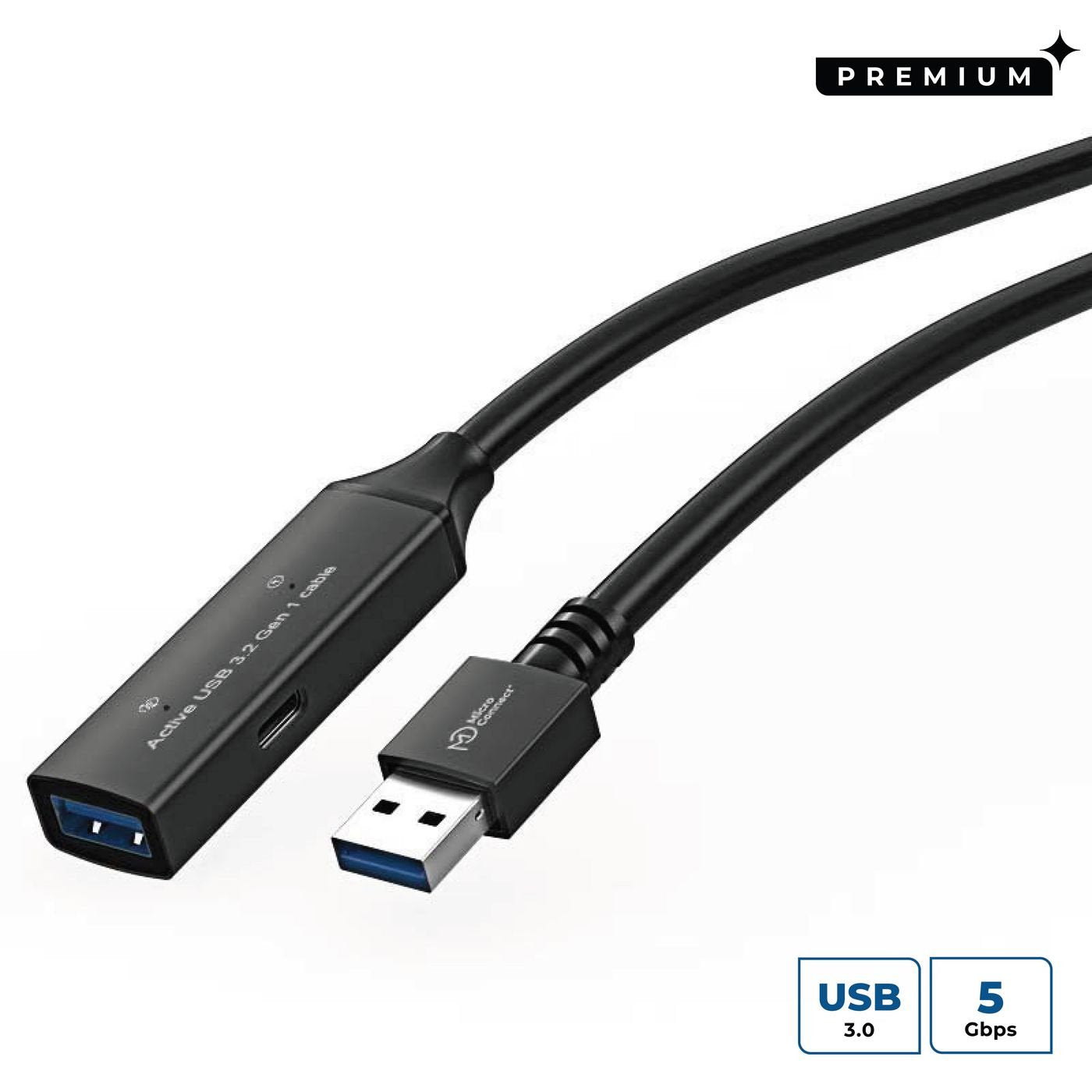 EAN 5704174216599 - Microconnect USB3.0AAF15A cable USB USB 3.2 Gen 1 (3.1 Gen 1) 15 m USB A Negro imagen 1