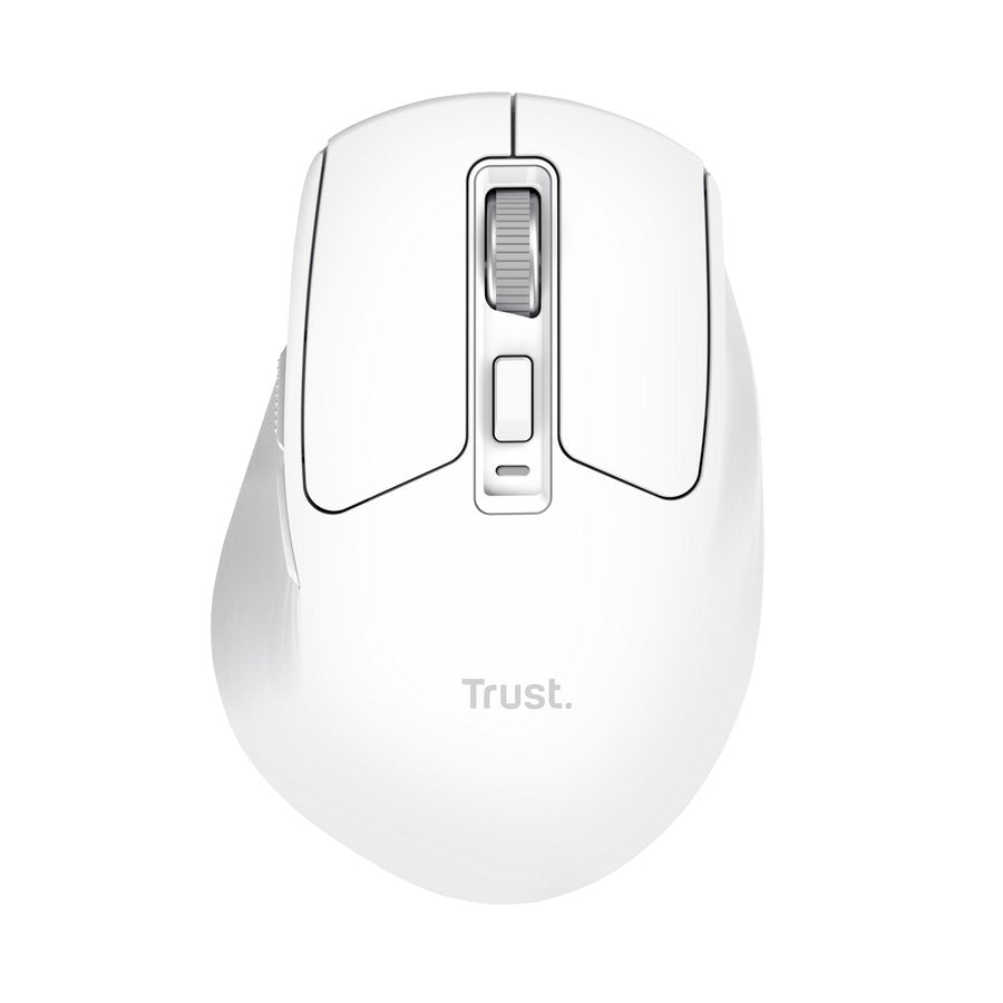 Mouse Trust Wireless Niven Bt/2.4ghz 7 Botones 800-3200dpi Recargable Color Blanco.
