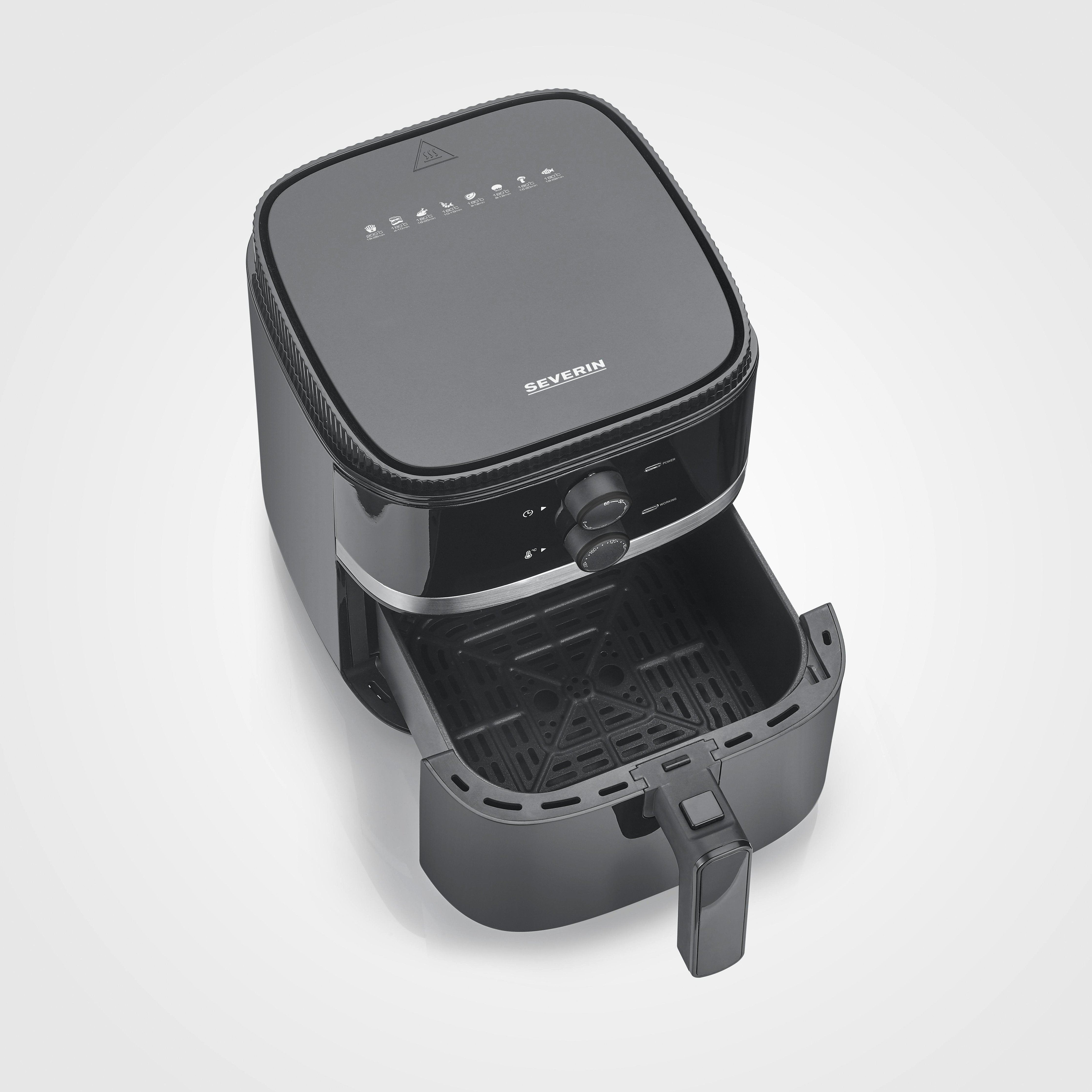 EAN 4008146042577 - Severin FR 2452 freidora Sencillo 4,3 L Independiente 1500 W Freidora de aire caliente Negro, Plata imagen 5