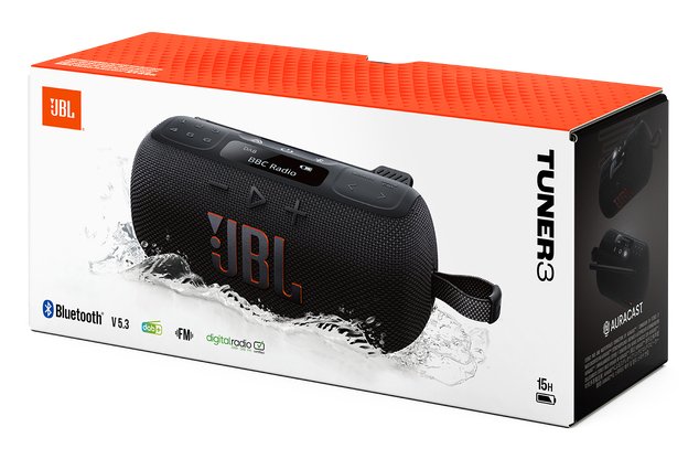 Jbl Tuner 3 Tragbares Dab+/Ukw Bt Radio, Ip68, Negro