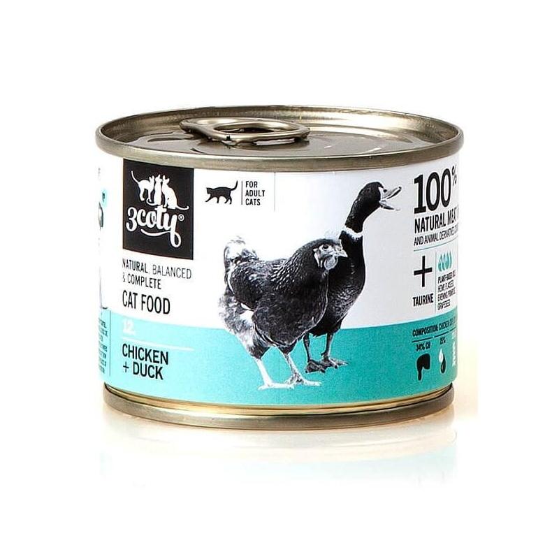 3coty Chicken + Duck For Adult Cats 180g