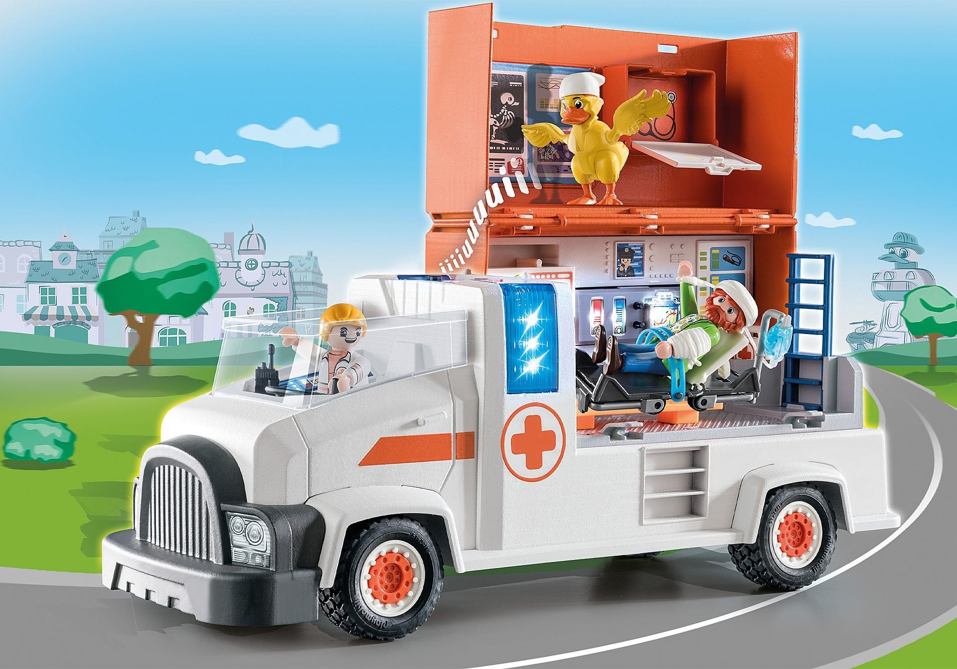 Playmobil Duck On Call Camion Ambulancia