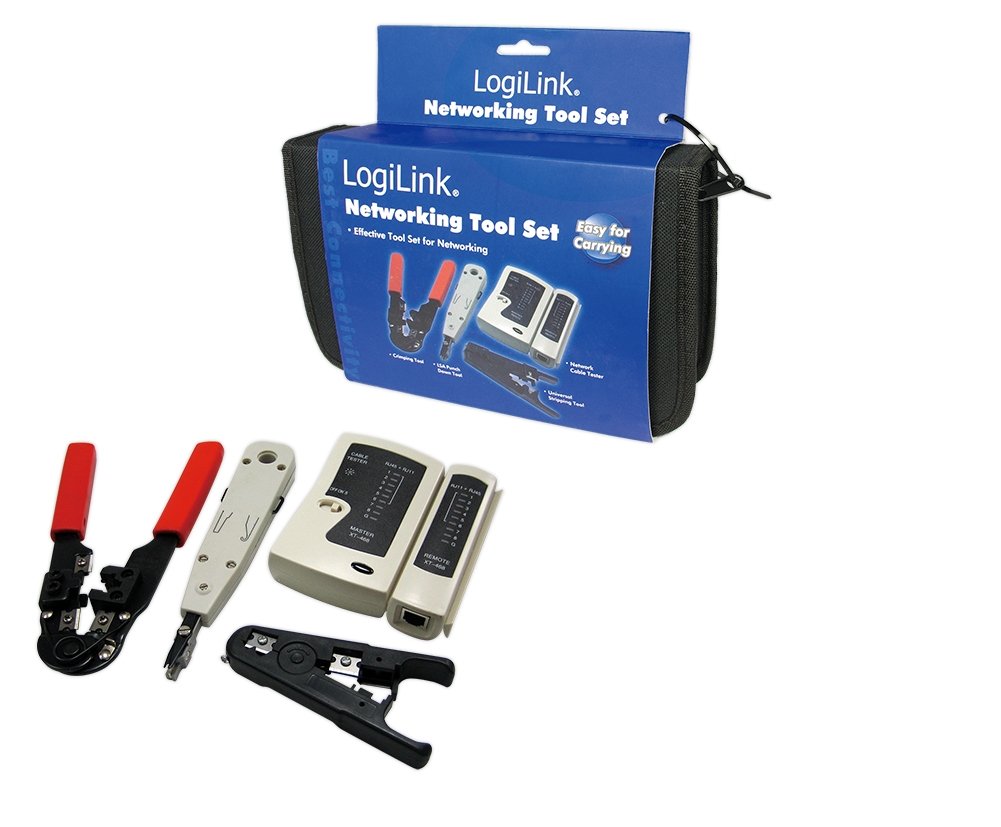 Logilink Kit De Herramientas Crimpadora Tester Pelacables Herramienta De Insercion Wz0012