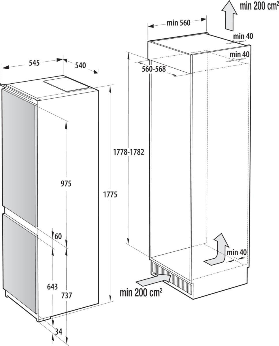 EAN 3838782838408 - Gorenje NRKI517E41 Integrado 252 L Blanco imagen 13