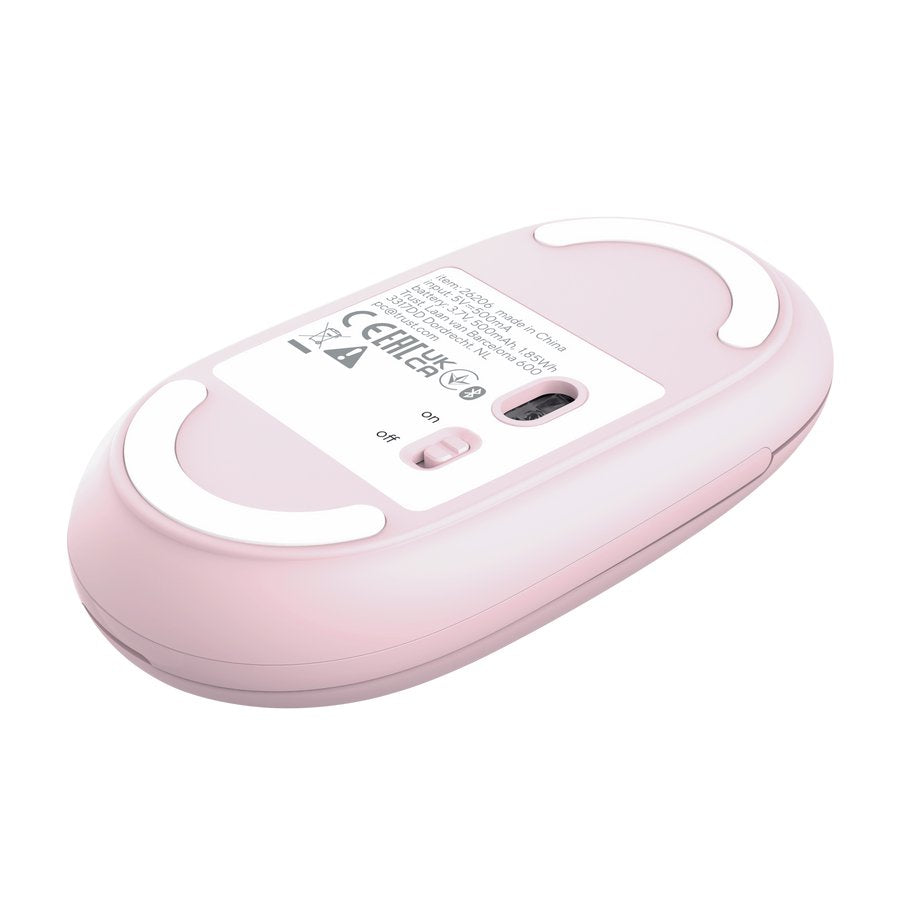 Raton Optico Wireless Fino Seron Rosa Trust Hasta Dpi 3200 / Inálambrico