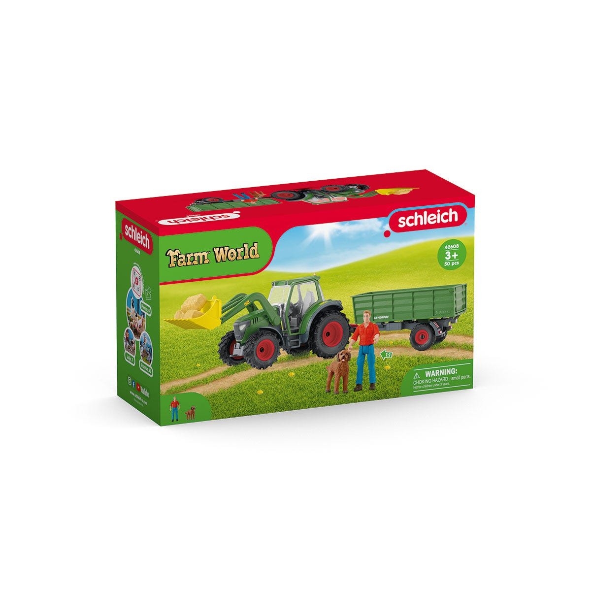 Schleich 42608 Farm World Tractor Con Remolque