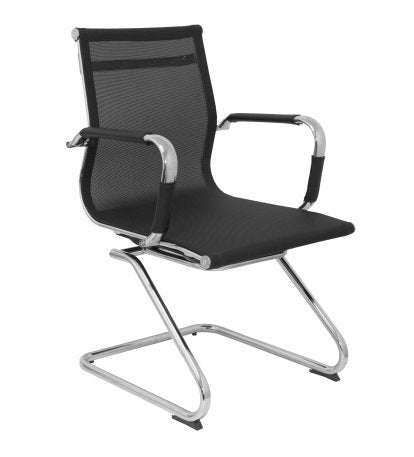 Sillón Barrax Confidente Patín Malla Negro