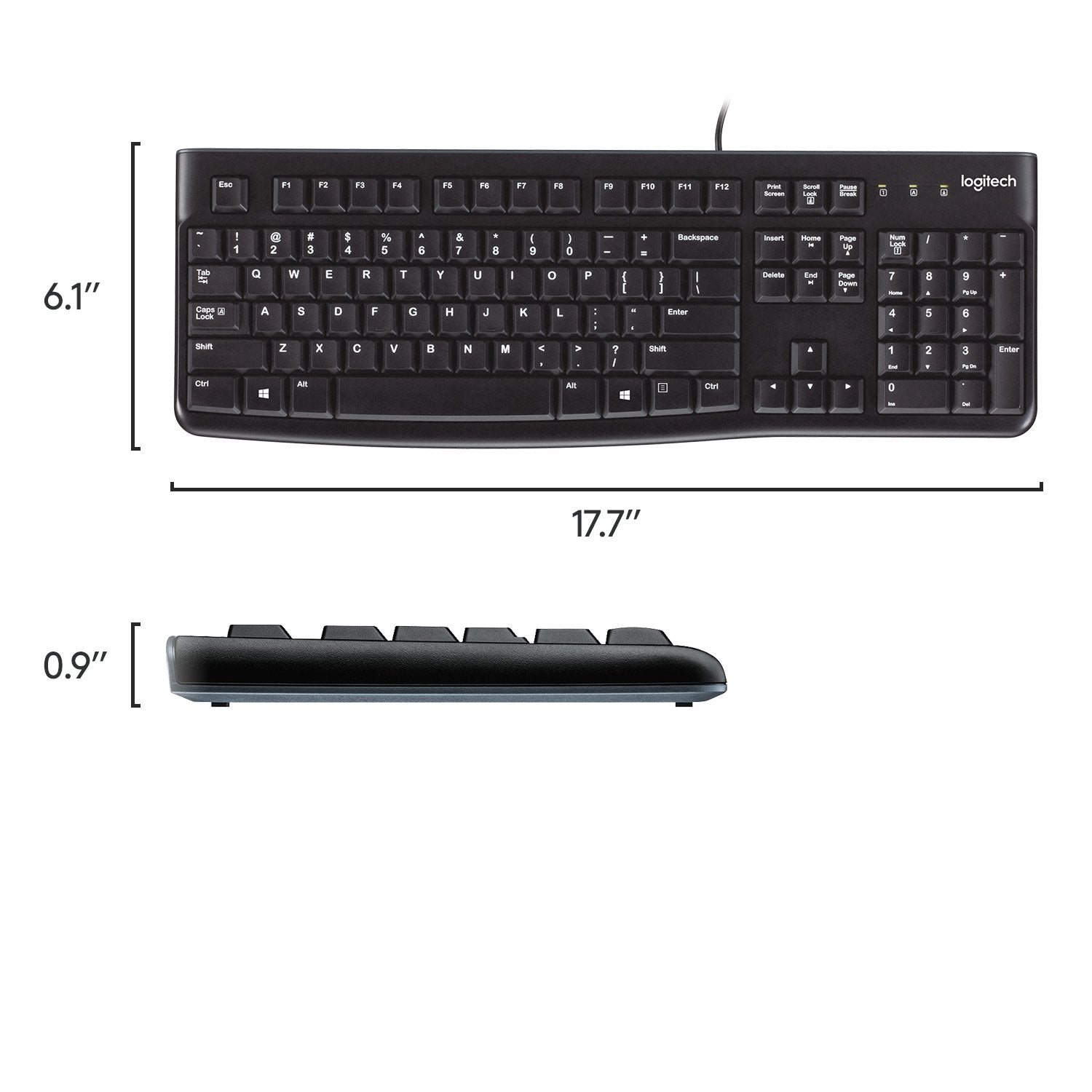 Teclado Logitech K120 Usb Negro Belga