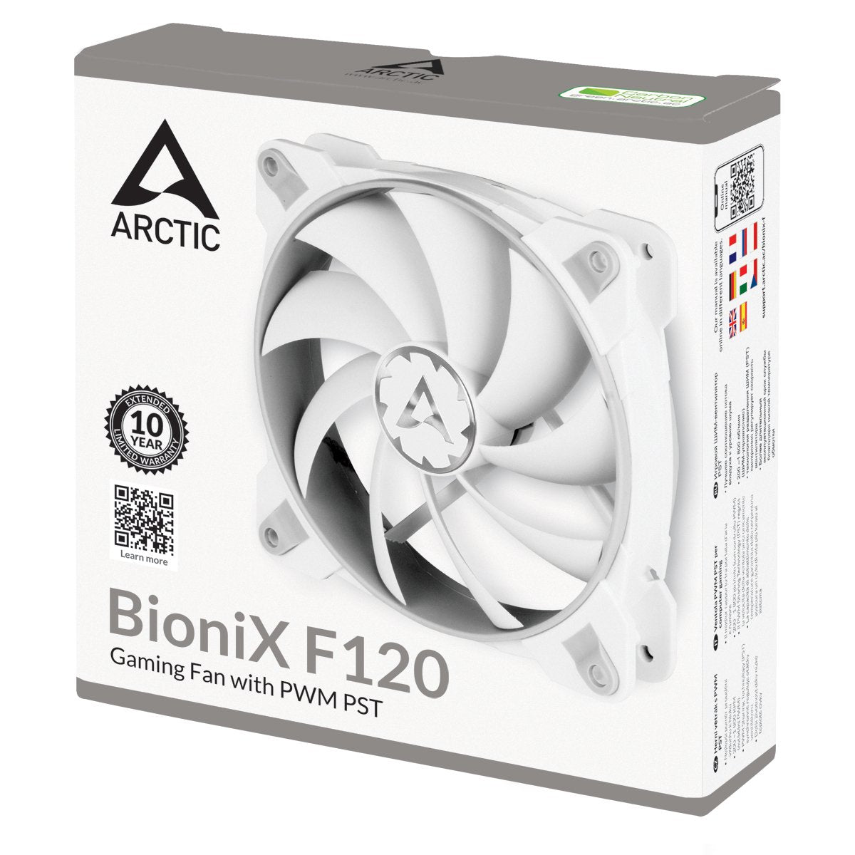 Ventilador De Caja Arctic Bionix F120 - 12cm (Blanco/Gris)
