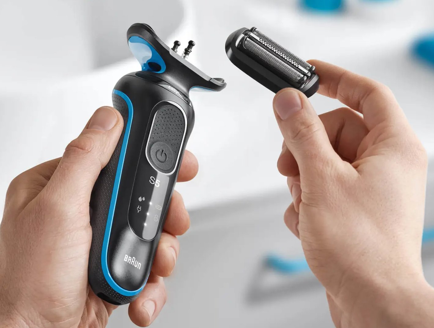 EAN 4210201432197 - Braun 51-B1000s Máquina de afeitar de láminas Negro, Azul imagen 4