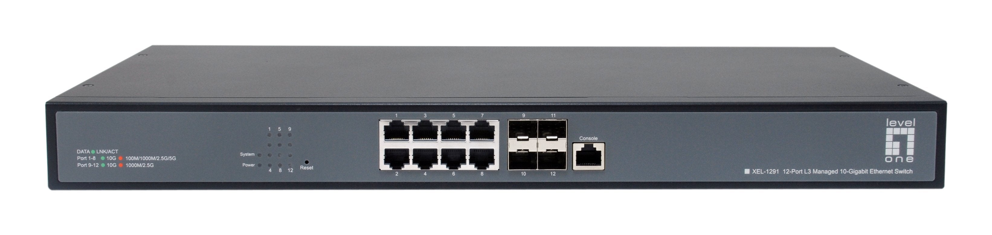 Levelone Switch 8x10ge 4x10gsfp+ 19" Managed L3