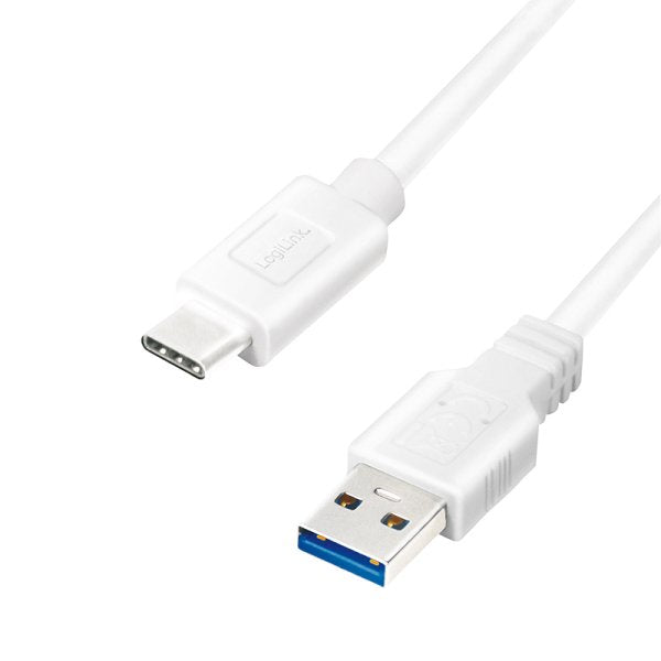 Logilink Cu0173 - Cable Usb 3.2 Gen1x1, Usb-A Macho A Usb-C Macho, Blanco, 0.5m