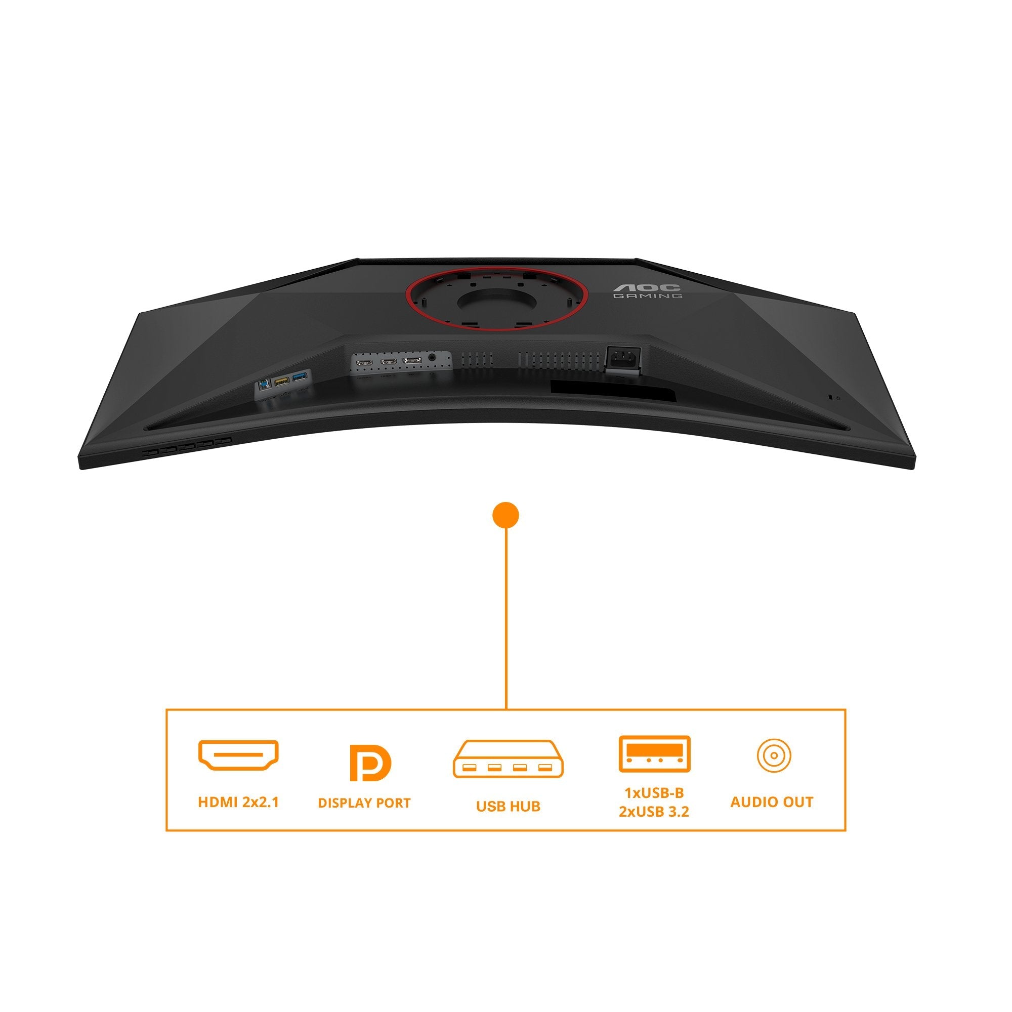 Monitor Aoc G4 Cu34g4z 34" 3440 X 1440 Pixeles Wide Quad Hd Led Negro, Rojo