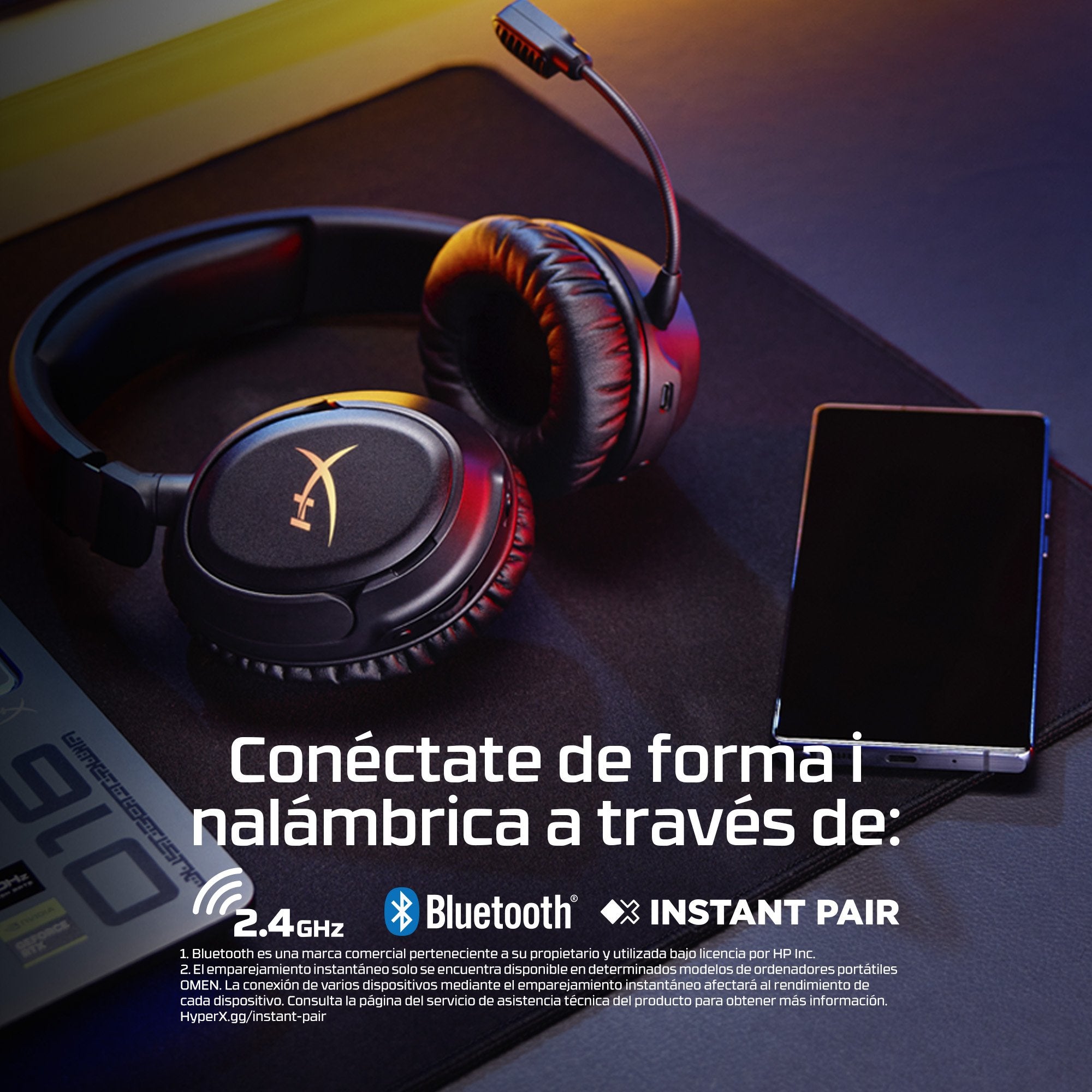 EAN 0198990148311 - HyperX Cloud Flight 2 Auriculares Inalámbrico Diadema Juego Bluetooth Negro imagen 3