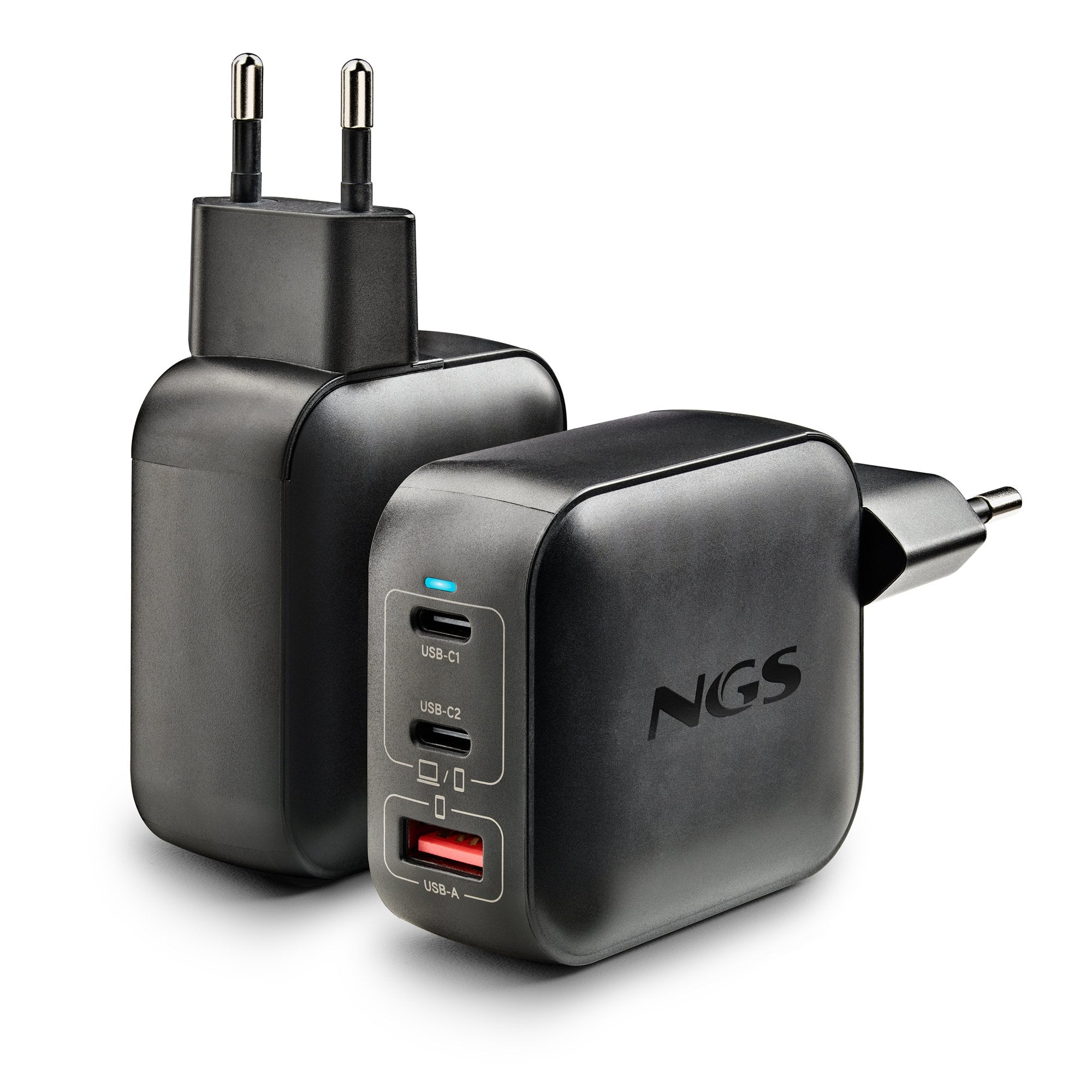 Cargador De Pared Gan Ngs Bud100wtiny 100w 2xusb Tipo-C 1xusb 100w