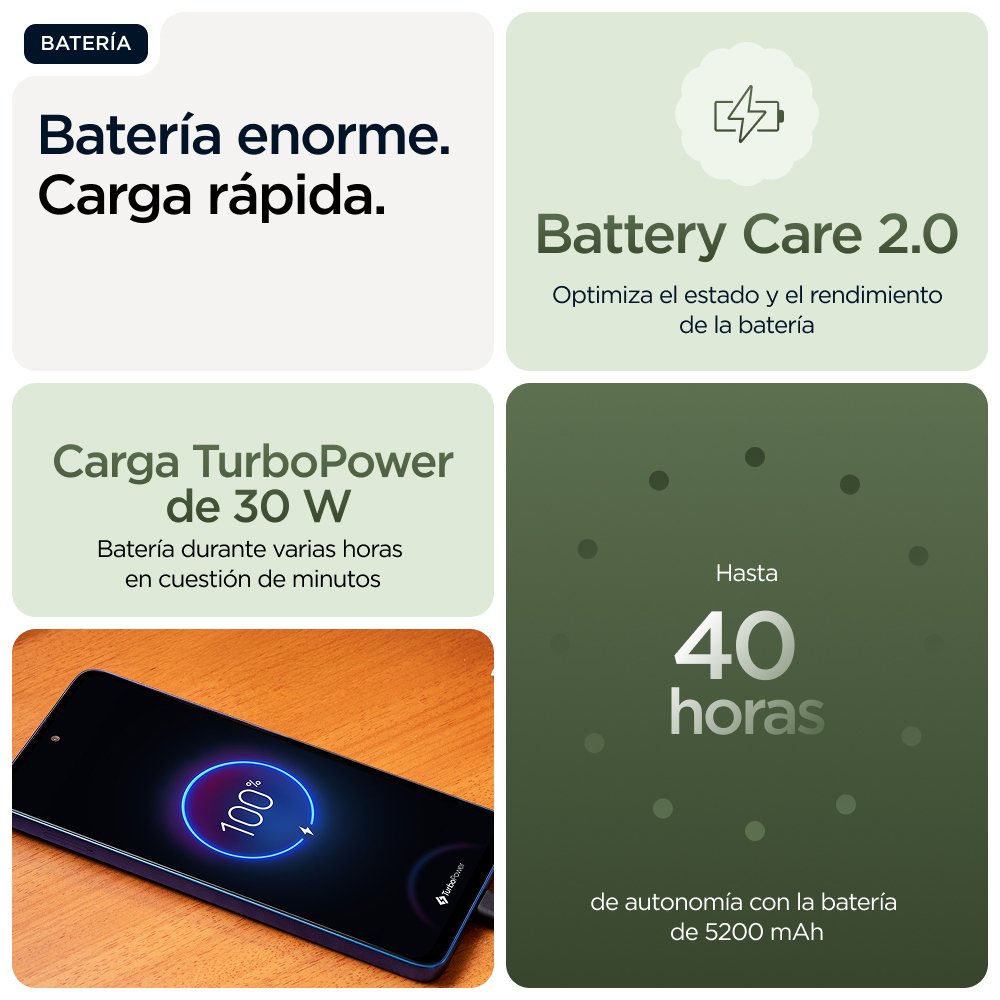 EAN 8033779080586 - Motorola moto g56 5G 17,1 cm (6.72") Ranura híbrida Dual SIM Android 15 USB Tipo C 8 GB 256 GB 5200 mAh V imagen 16