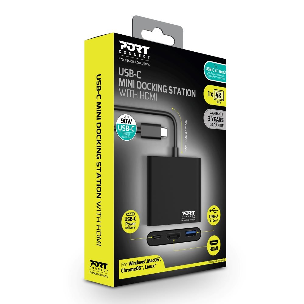 Port Designs Mini Usb-C Docking Station Con Hdmi