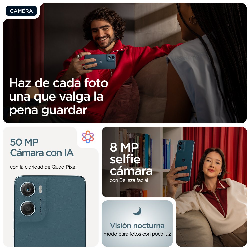 EAN 0840493605302 - Motorola moto g06 power 17,5 cm (6.88") SIM doble Android 15 4G USB Tipo C 4 GB 256 GB 7000 mAh Azul imagen 14