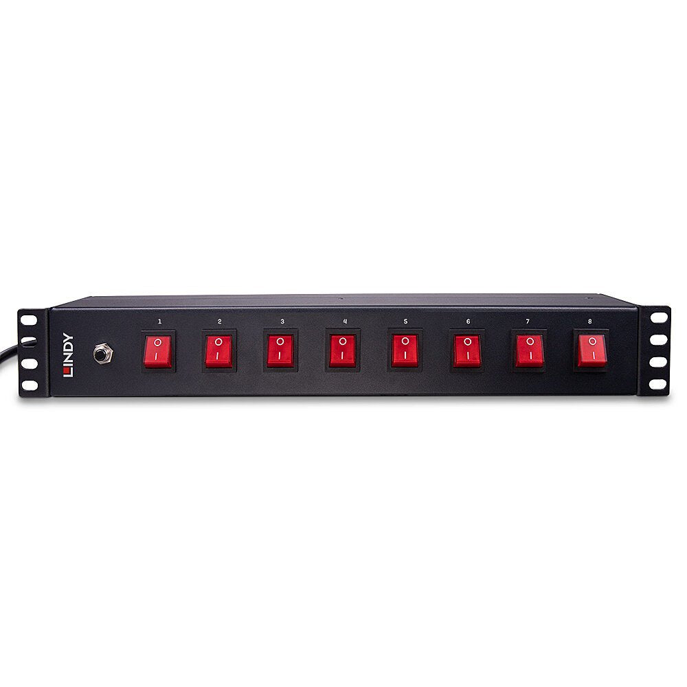 Lindy 73025 Unidad De Distribución De Energía (Pdu) 8 Salidas Ac 1.5u Negro