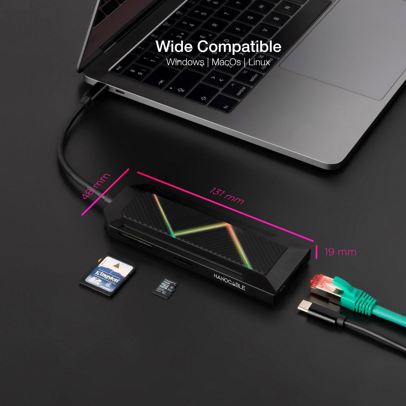 EAN 8433281011861 - Nanocable 10.16.0801 base para portátil y replicador de puertos Alámbrico USB 3.2 Gen 1 (3.1 Gen 1) Type- imagen 2