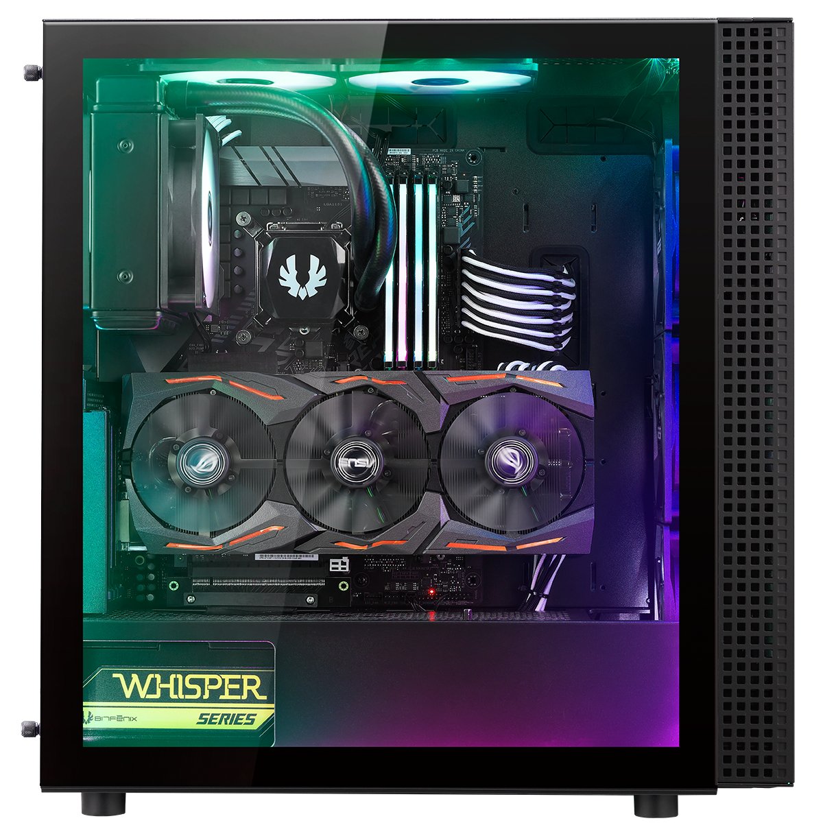 Caja Pc Bitfenix E-Atx Dawn Rgb Tempered Glass Black