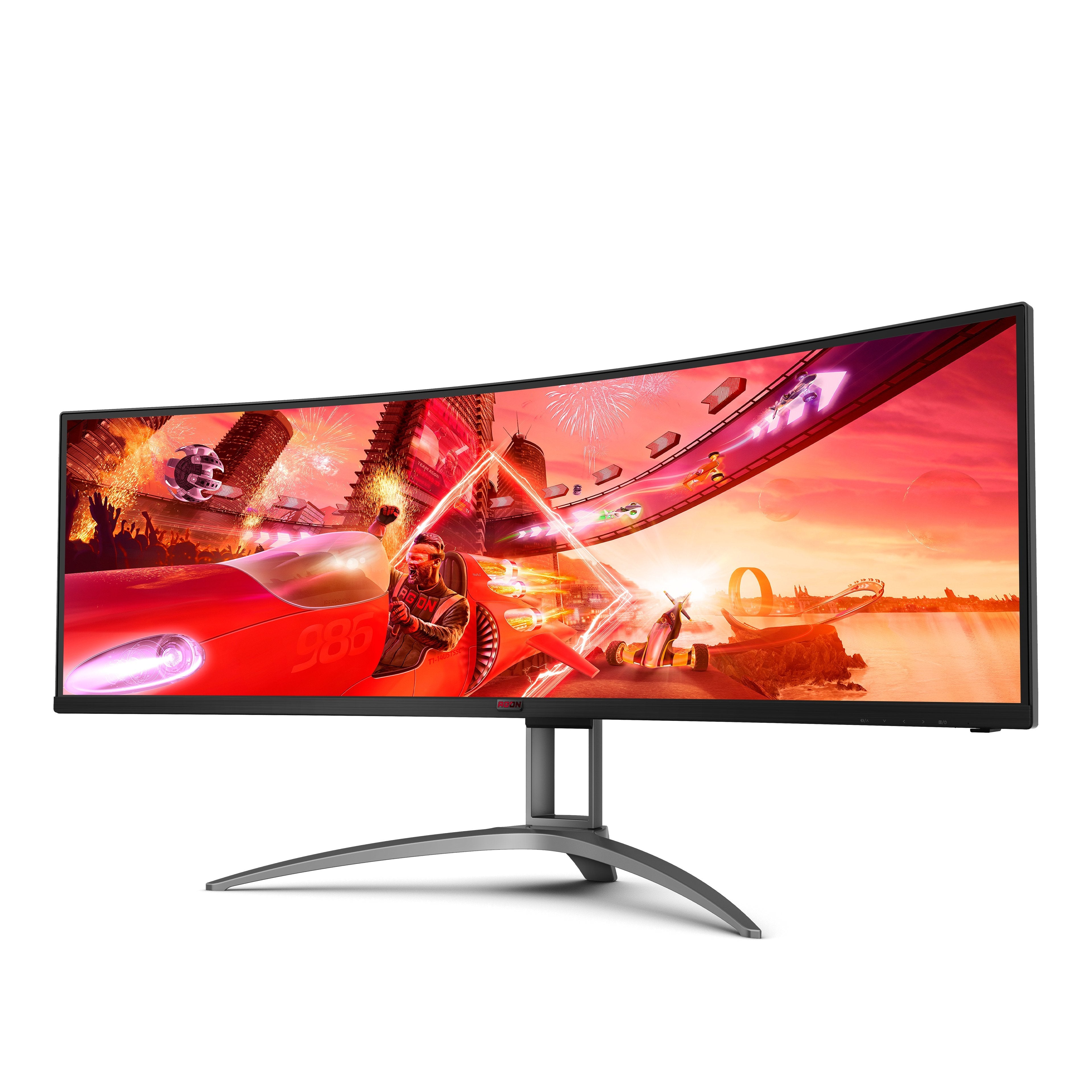 Monitor Gaming Ultrapanorámico Curvo Aoc Agon Ag493ucx2 48.8' Dual Qhd 1ms 165hz Va Multimedia Negro