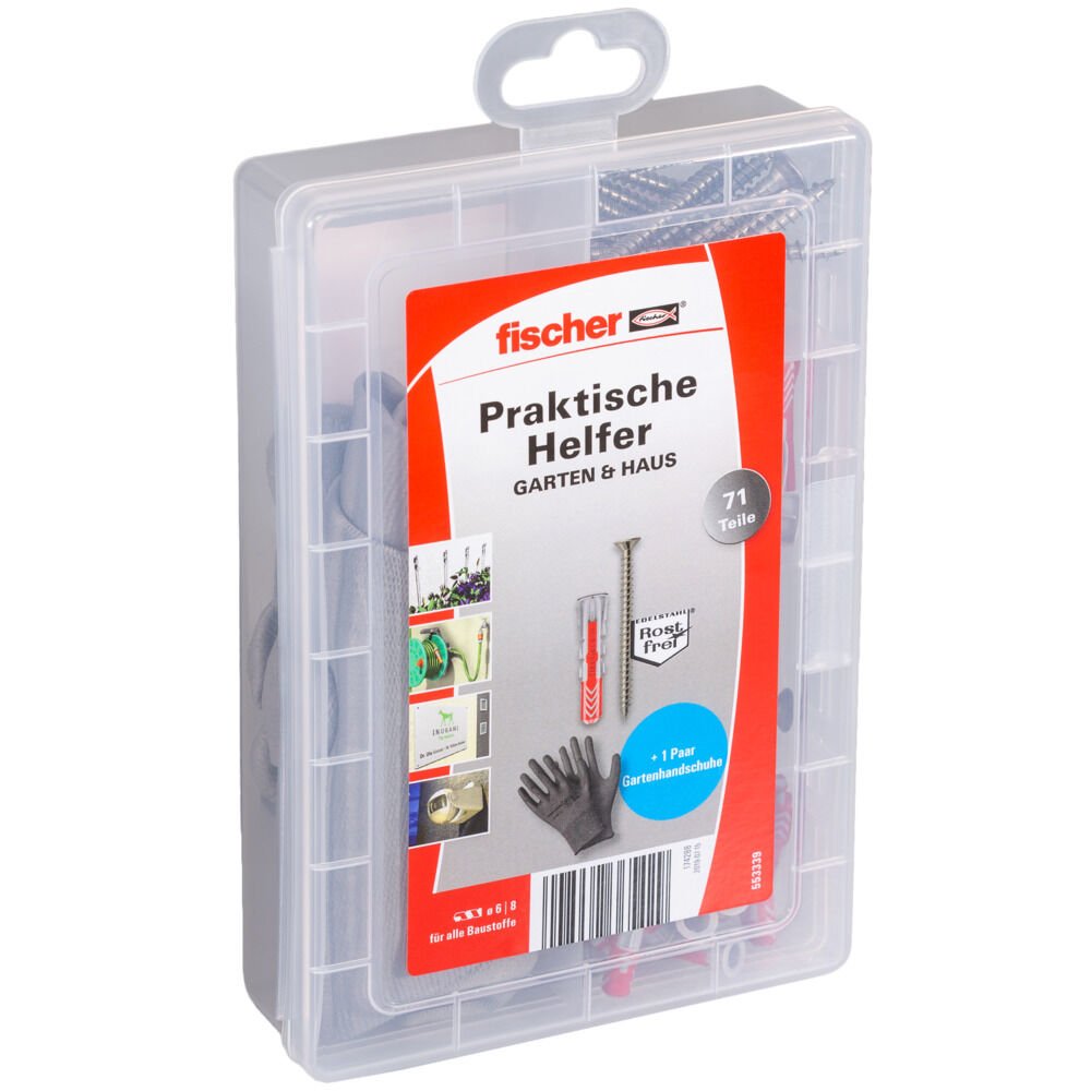 Fischer Tornillos Y Tacos Prácticos Jardín Y Casa, 71 Piezas 553339
