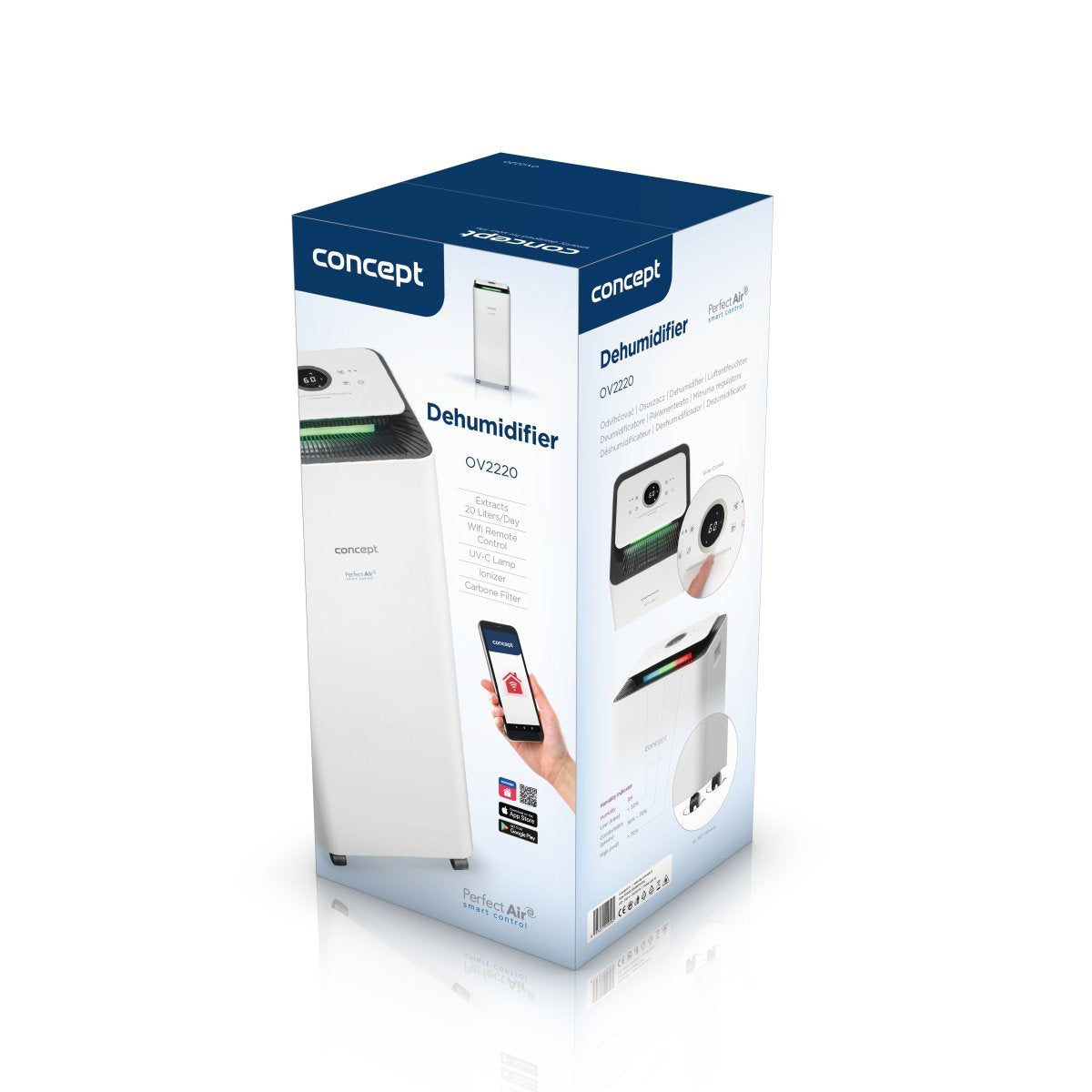 EAN 8595631020562 - Concept OV2220 deshumidificador 3,5 L 45 dB 320 W Blanco imagen 17