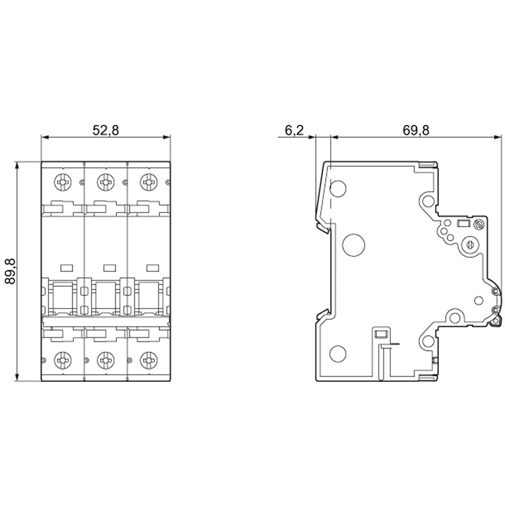 Siemens Automat C 6a 5sy43067 400v 10ka 3p