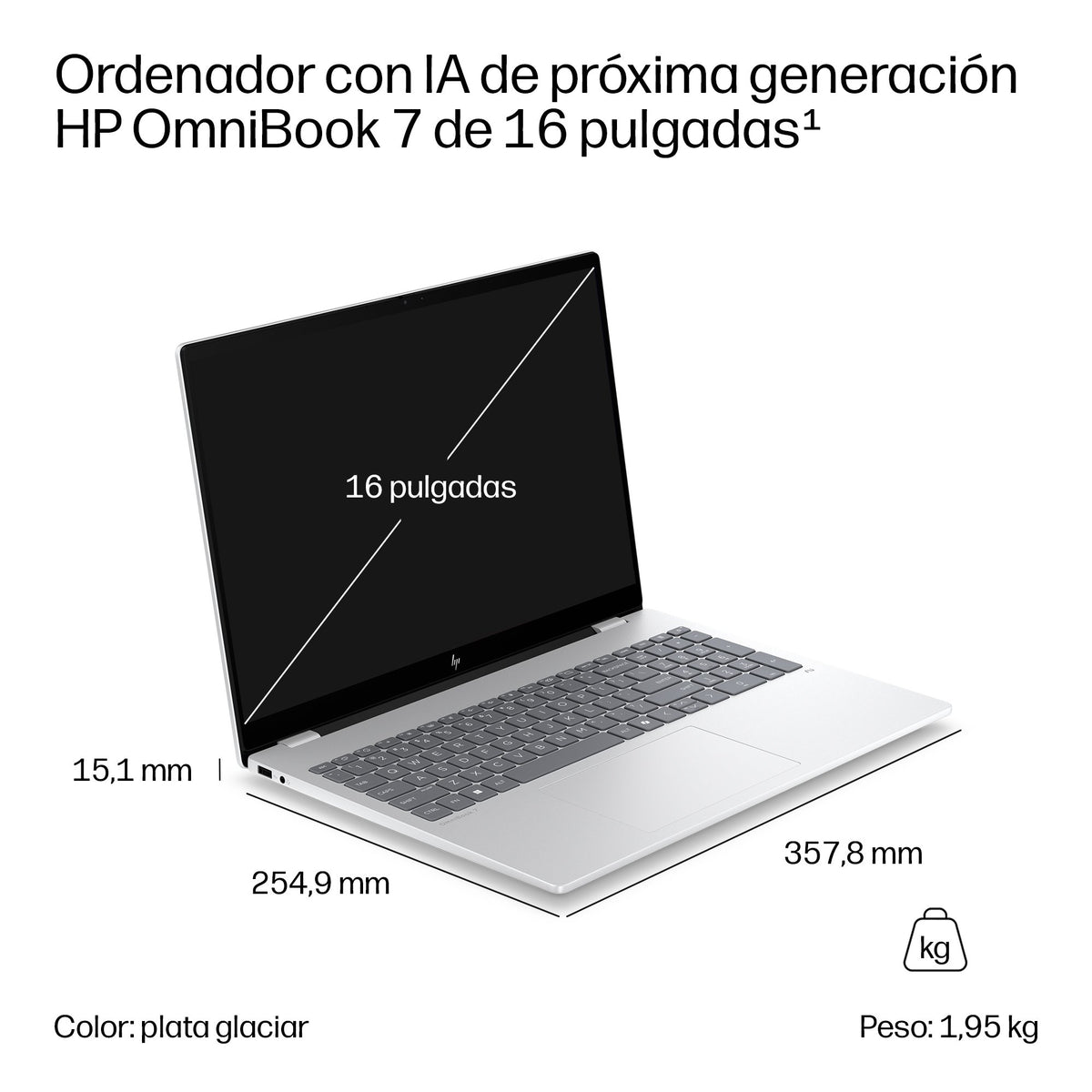 EAN 0199896326476 - HP OmniBook 7 Laptop Next Gen AI 16-bh0006ns Copilot+ PC Intel Core Ultra 7 356H Portátil 40,6 cm (16") P imagen 7