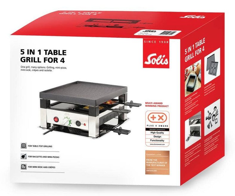 Parrilla De Mesa Solis 5en1 7910 Para 4 Personas