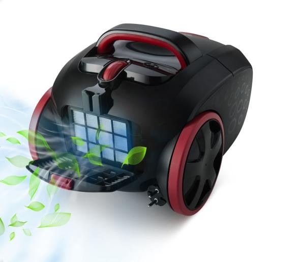 Aspirador Gorenje Vce21sfbkr Con Bolsa, Potencia 850 W, Radio De Trabajo 8 M, Negro