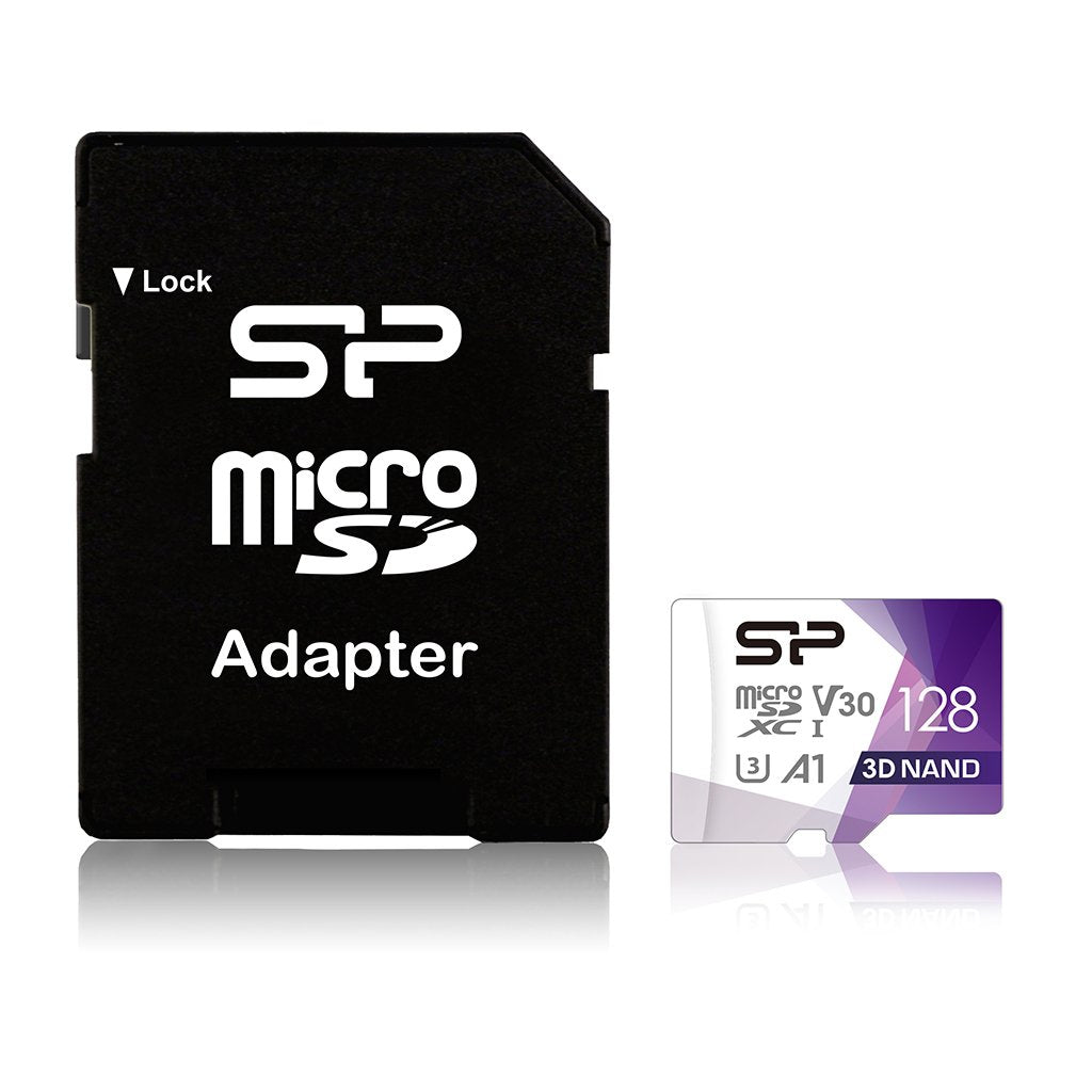 Silicon Power Memory Card Superior Pro Micro Sdxc 128gb Uhs-I U3 V30 +Adapter