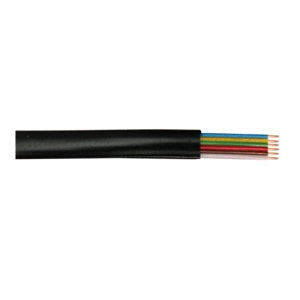 Bobina Telefónica Plano Negro 100 Metros 6 Hilos