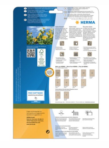EAN 4008705107570 - HERMA 10757 etiqueta autoadhesiva Rectángulo Permanente Marrón 40 pieza(s) imagen 2